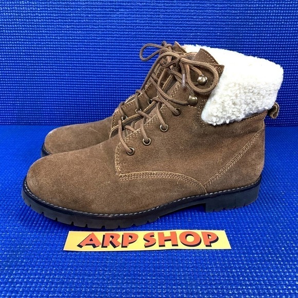 SKECHERS FAUX FUR UPPER Women`s Size 7 Brown Hiking Boots SN48773 - Picture 1 of 9